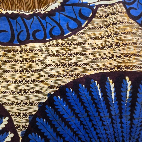 Greater Good African Kitenge Pencil Skirt Headress Print Pockets Small - Picture 5 of 5